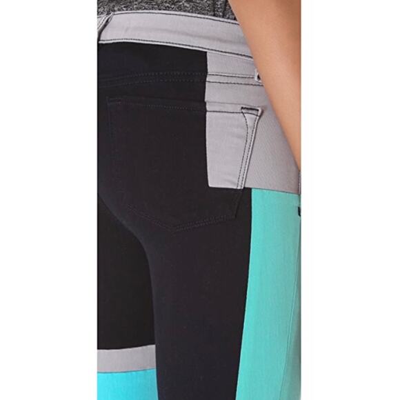 J BRAND Super Skinny Slick Color Block Jeans, Size 26 - Picture 5 of 13